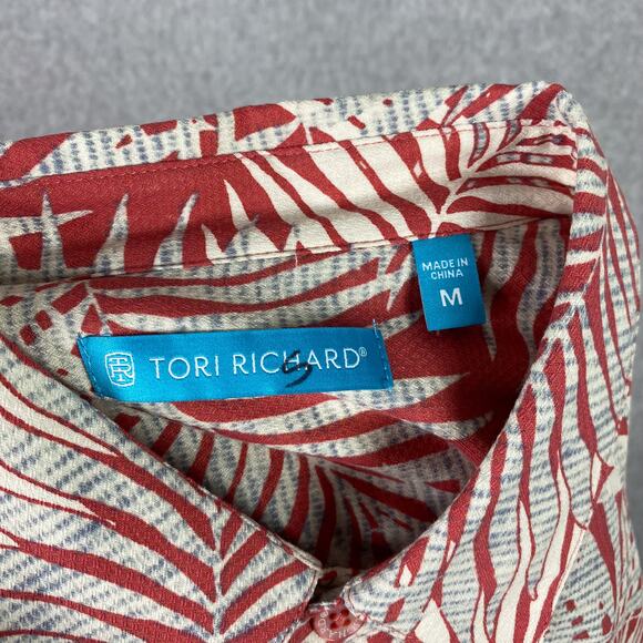 Tori Richard Shirt Mens M Silk Cotton Short Sleeve Button Up Hawaiian - Picture 5 of 6